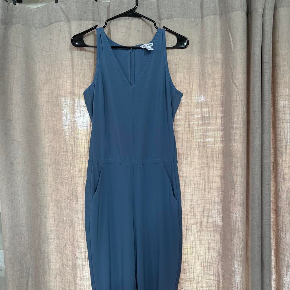 Athleta blue jumpsuit with pockets
